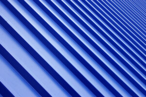 Metal Roof Painted In Blue Colour